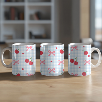 Coquette cherry y bow mug 11 y 15 oz