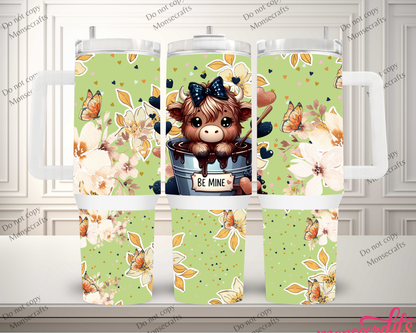 Cute Highland Cow handle 40 oz