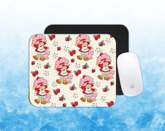 Strawberry Doll Personalized Mouse Pad – Perfect for Home Office or Gift |  Add Your Text or Design – 24x20 cm
