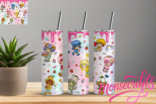 Pink Drip Shortcake Skinny Tumbler 20 oz