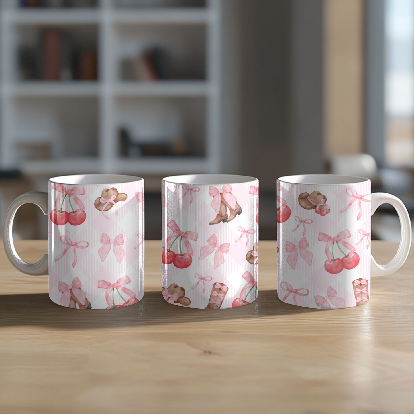 Coquette cherry y bow mug 11 y 15 oz