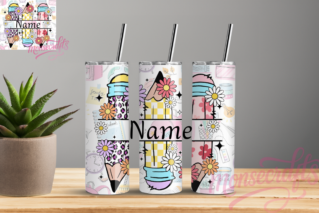 Teacher Tumbler | Personalized Tumbler | Teacher Love | Perfect Gift | 20 oz skinny tumbler