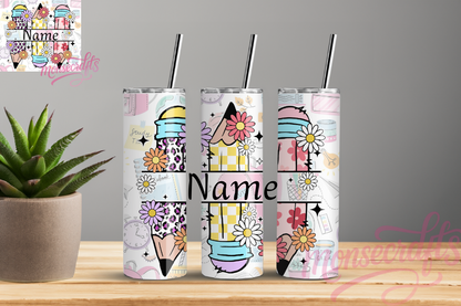 Teacher Tumbler | Personalized Tumbler | Teacher Love | Perfect Gift | 20 oz skinny tumbler