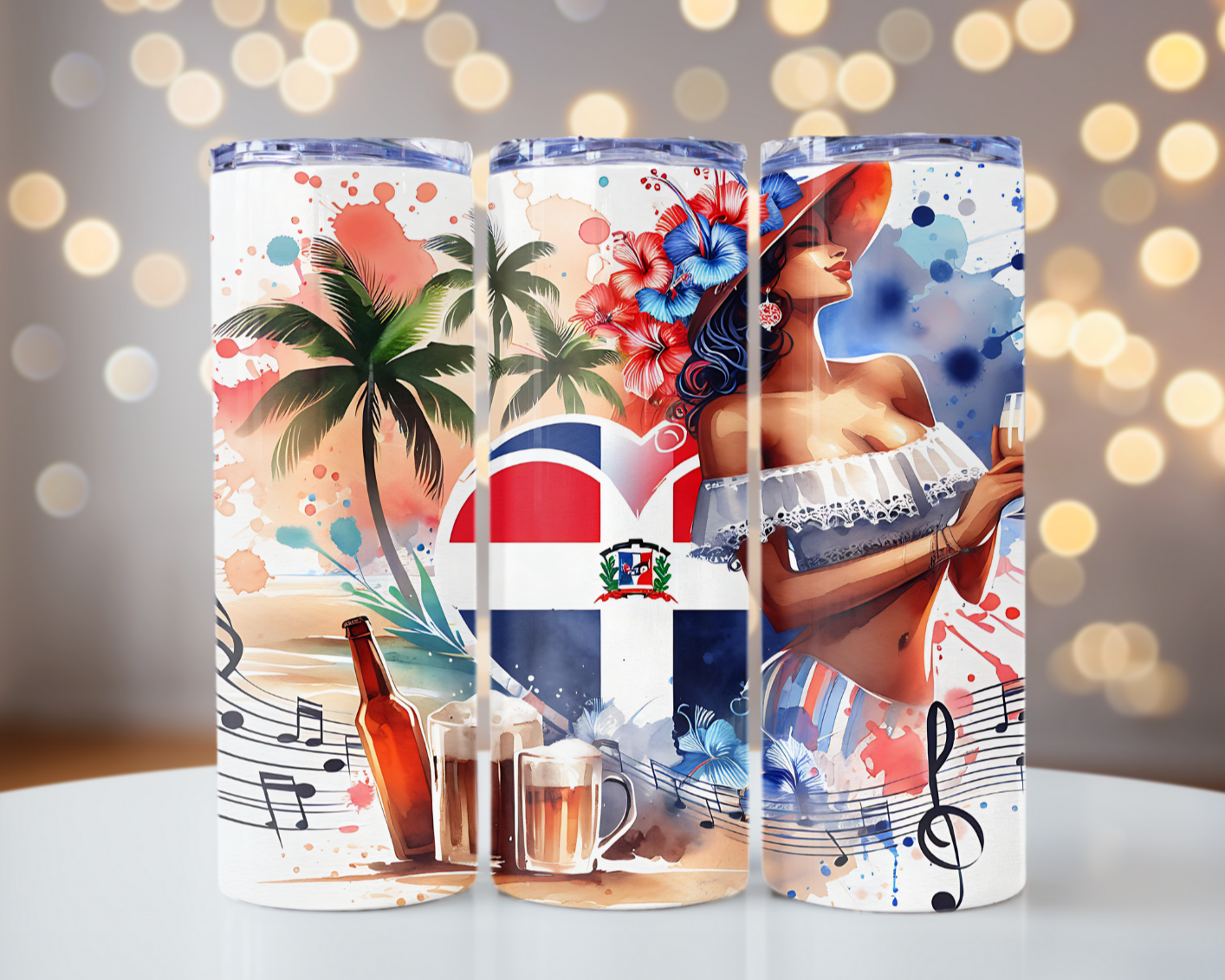 Dominican Girl Skinny Tumbler 20OZ