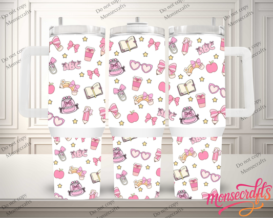 Coquette Books and bows Handle 40 oz