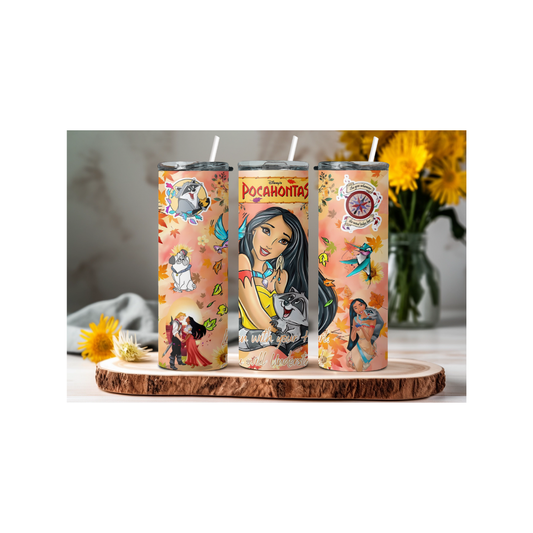 Poca H Peach Tumbler | Skinny tumble | Beautifull peach | 20 oz Skinny Tumbler