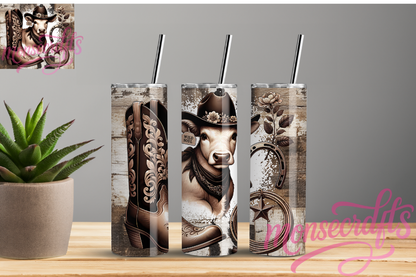 Cow Girl Skinny Tumbler 20 OZ