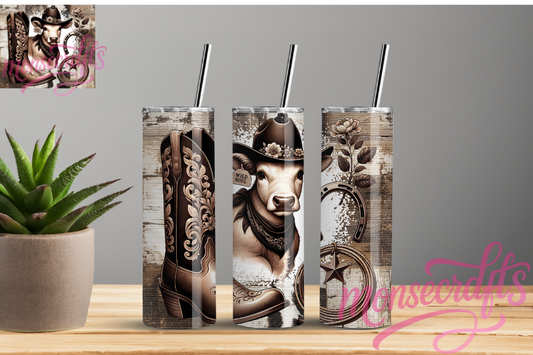 Cow Girl Skinny Tumbler 20 OZ