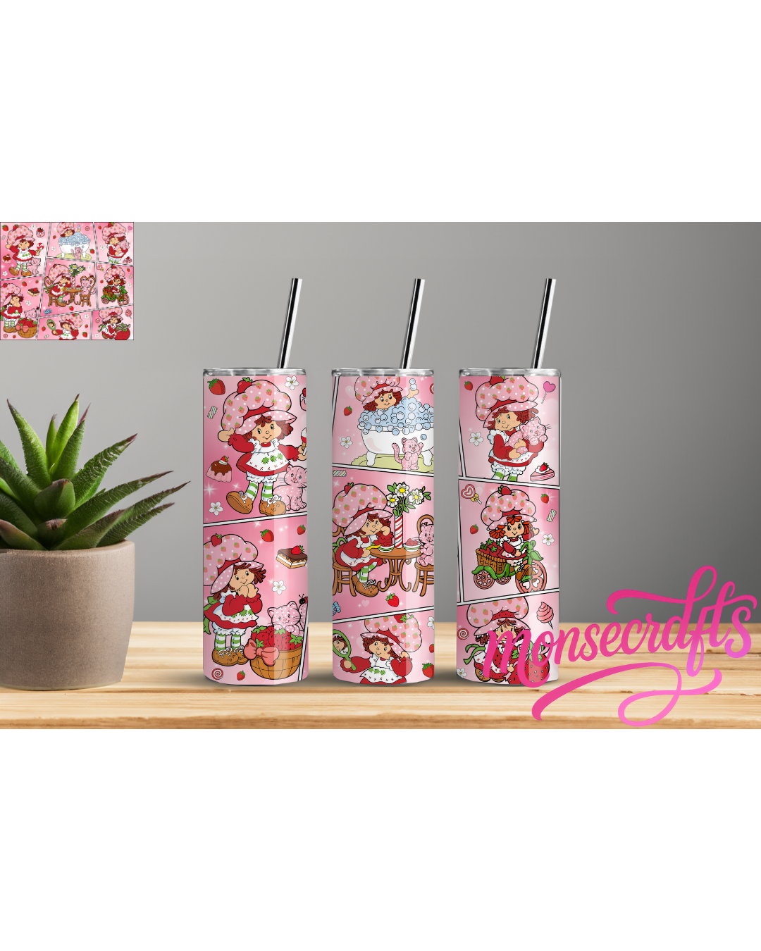 Strawberry Frame Skinny tumbler 20 oz