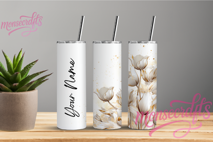 Floral Skinny Tumbler 20 OZ