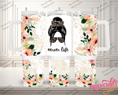 Mom Life Handle 40 OZ | Personalized tumbler