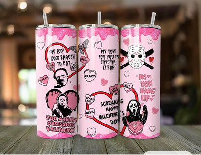 Horror Valentine's Day Skinny Tumbler 20 OZ