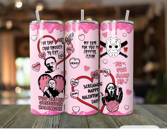 Horror Valentine's Day Skinny Tumbler 20 OZ