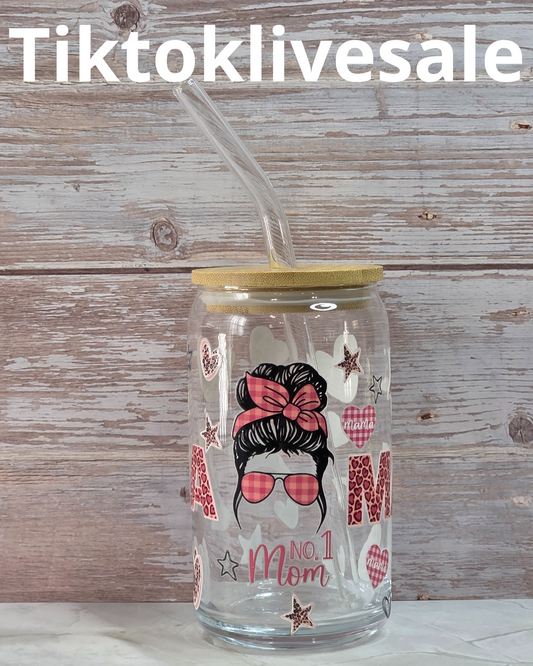 glass can tumbler 16 OZ