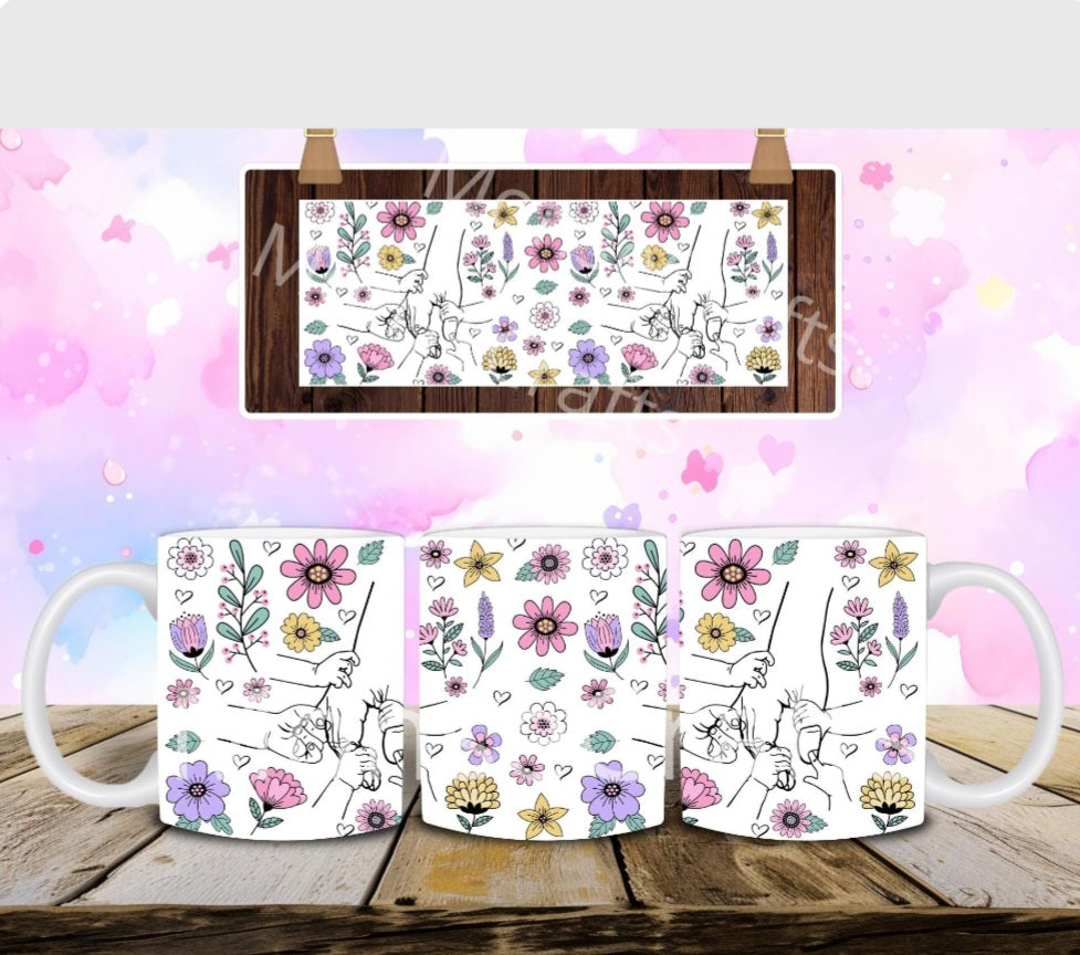 Mother's Day 11 OZ Hasta 6 Manos | Up to 6 hands | Taza del Dia de las Madres