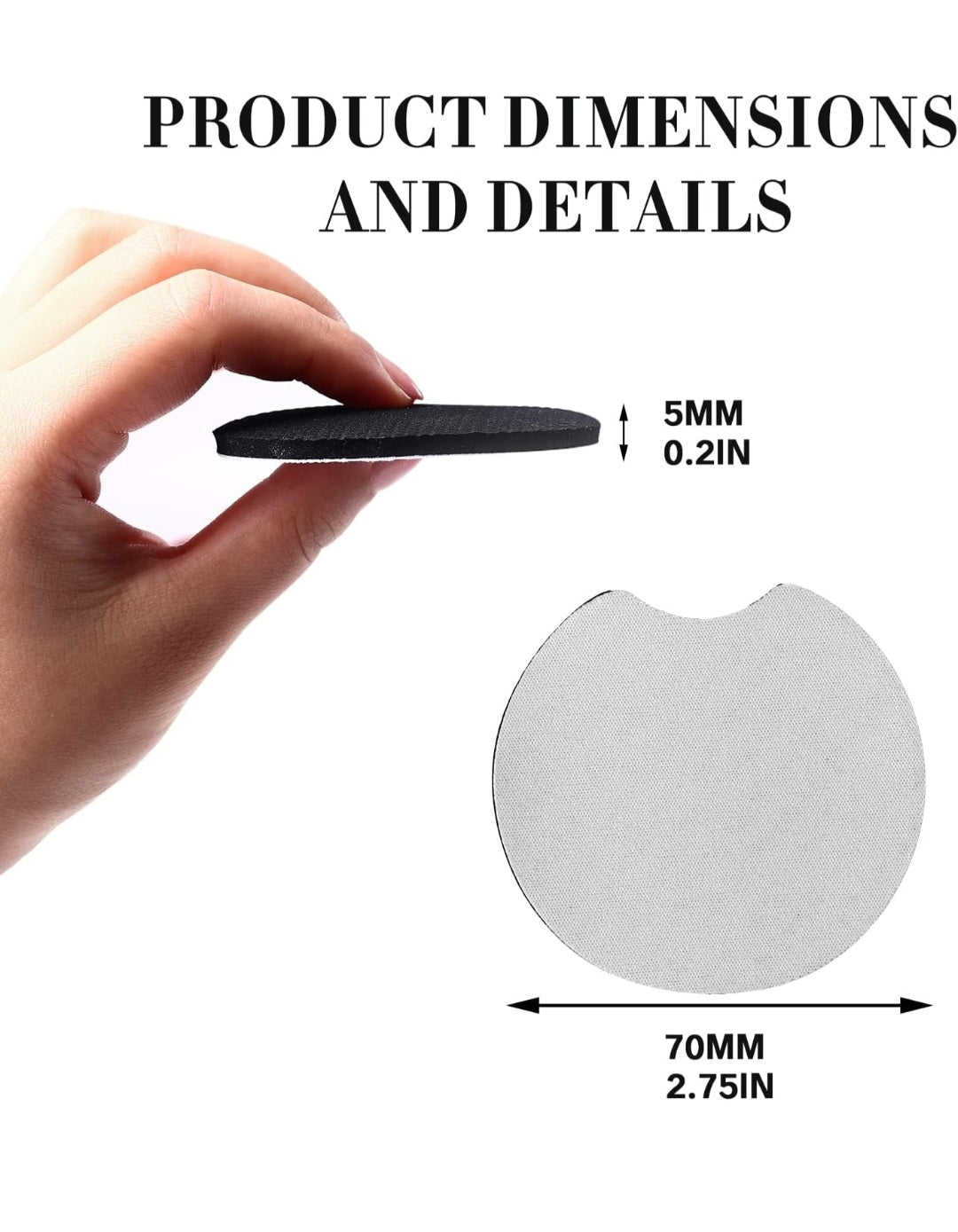 Personalized your car coaster Send your favorite picture, name or text. – Set of 2