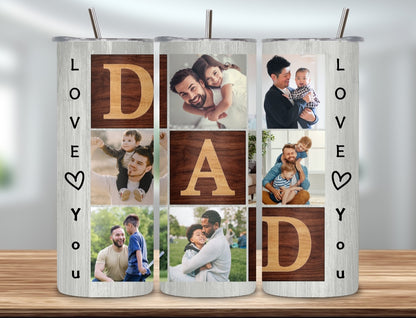 Father Picture Frame Skinny Tumbler 20 OZ