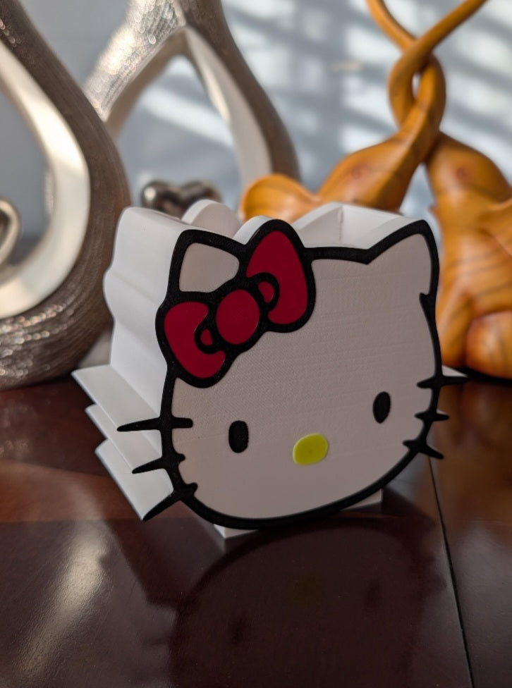 Bow Cat Pencil Holder 3D Printed Organizer