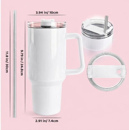 Highland Cow Pink Handle 40 OZ