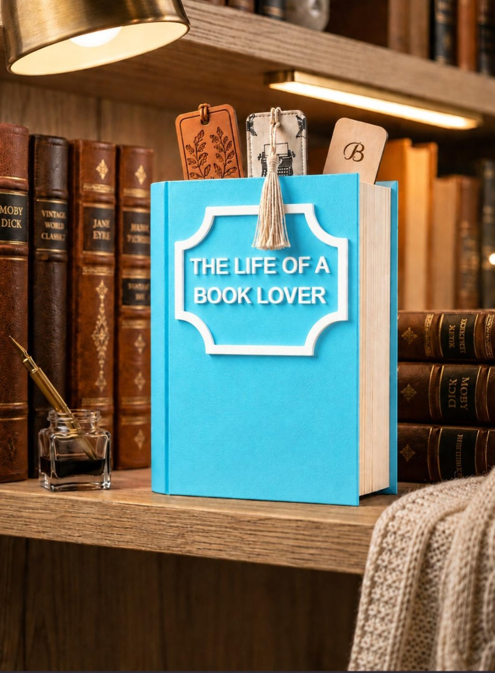 Book Shaped Bookmark Holder | 3D Printed Desk Decor, Reader Gift