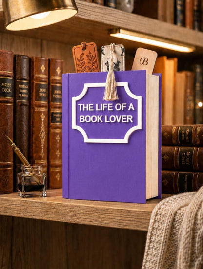 Book Shaped Bookmark Holder | 3D Printed Desk Decor, Reader Gift