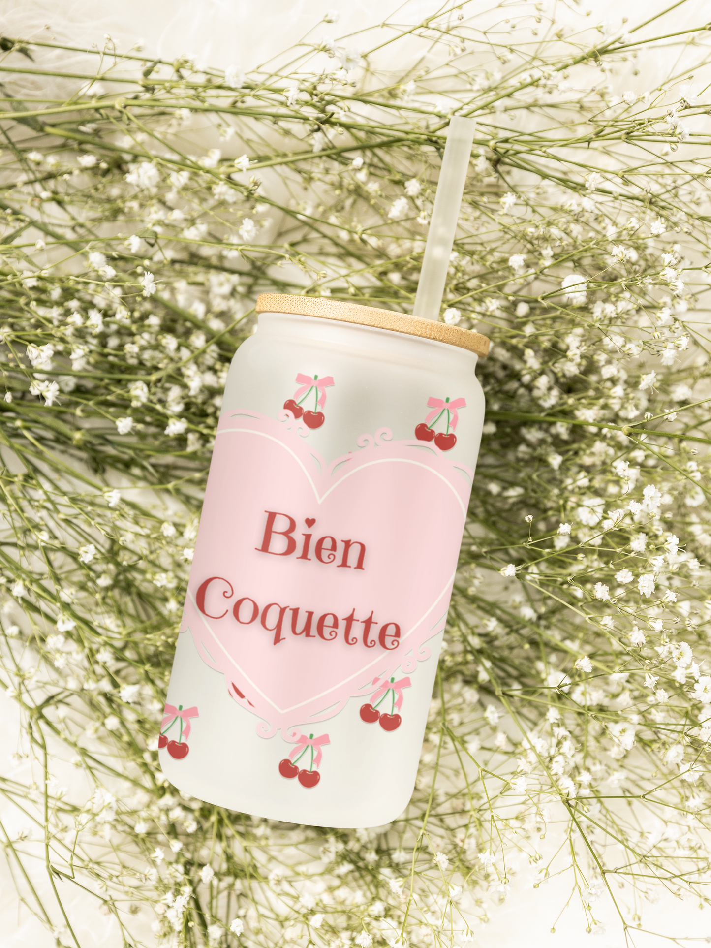 Coquete 18 oz glass can frosted