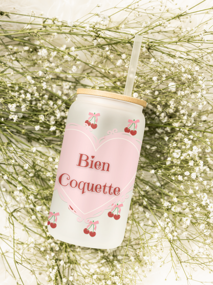 Coquete 18 oz glass can frosted