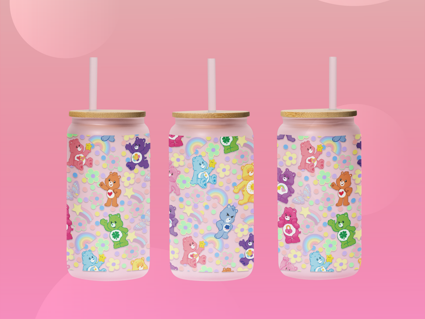 Beers glass can 18 oz frosted