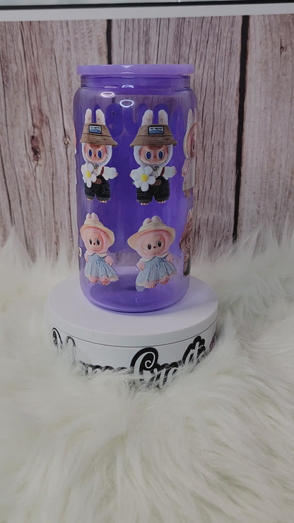 Purple Monster 16 oz glass can | Perfect Gift | Adorable Monsters